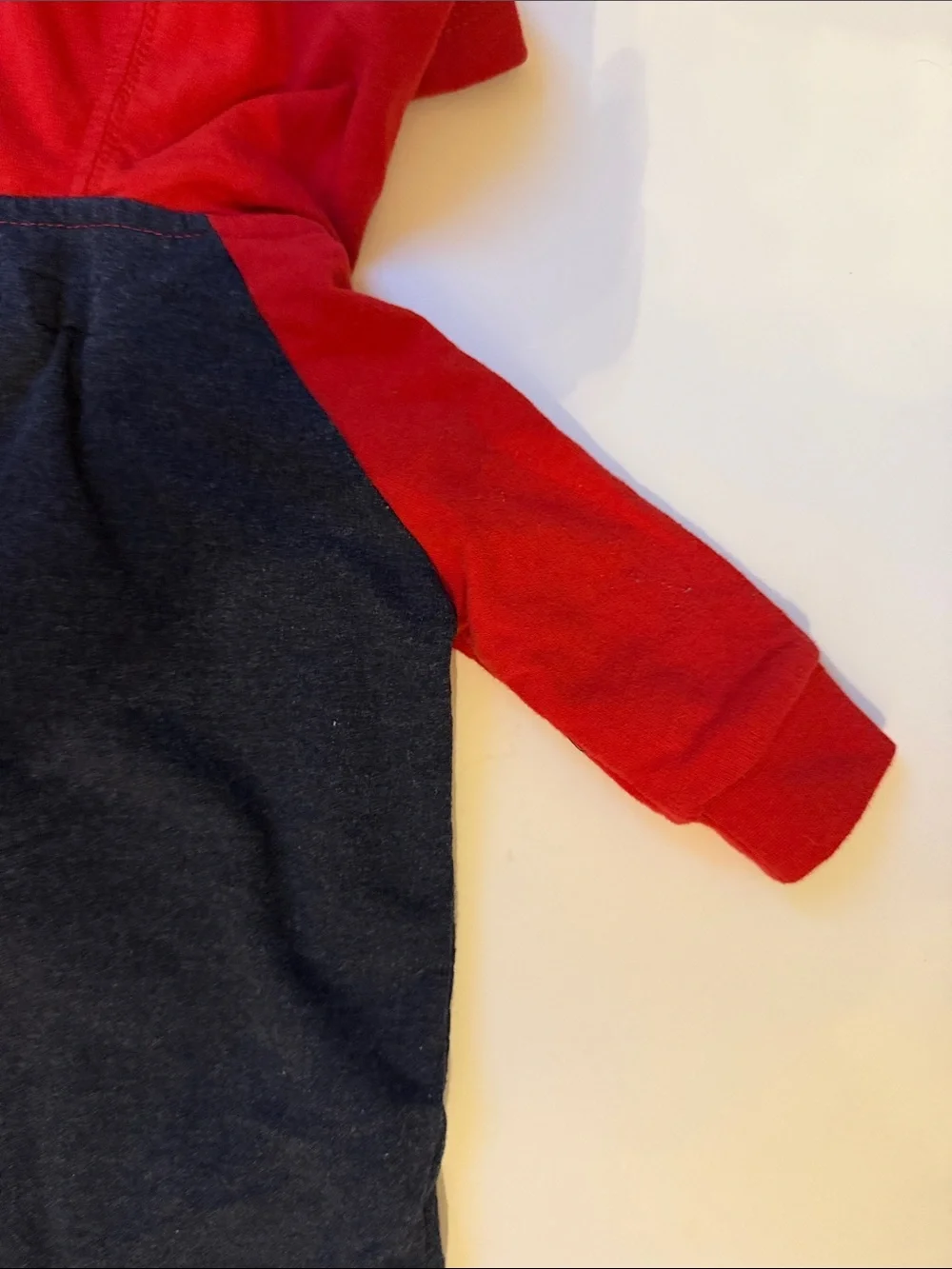 Converse Red and Navy Hooded One-Piece Bodysuit